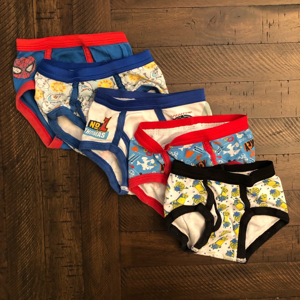 Toddler Boy’s Various Cartoon Underwear 5-Pack